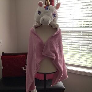 nickelodeon unicorn  hood blanket snuggie wrap